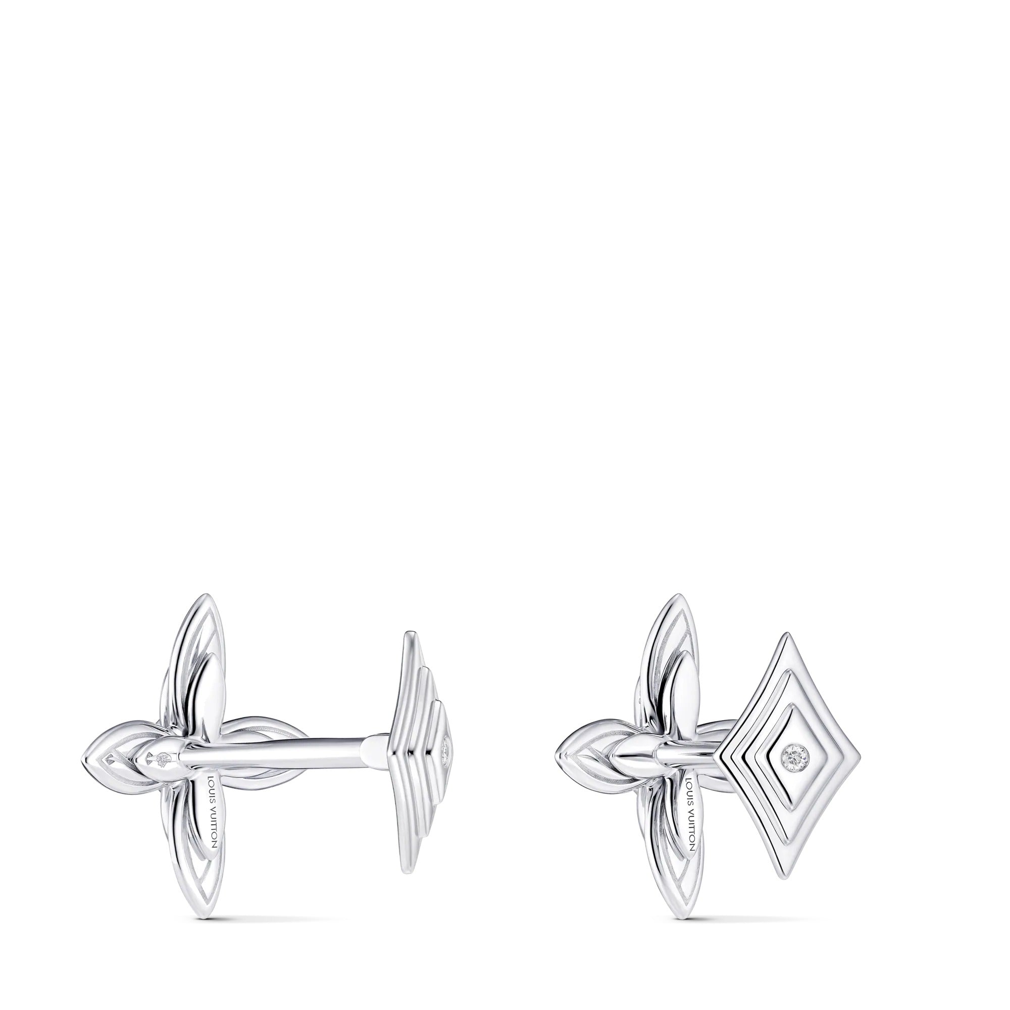 Idylle Blossom Cufflinks, White Gold & Diamonds