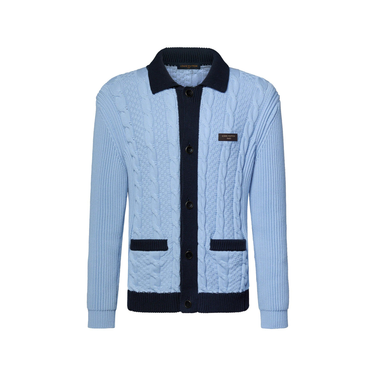 Cable-Knit Shirt Cardigan