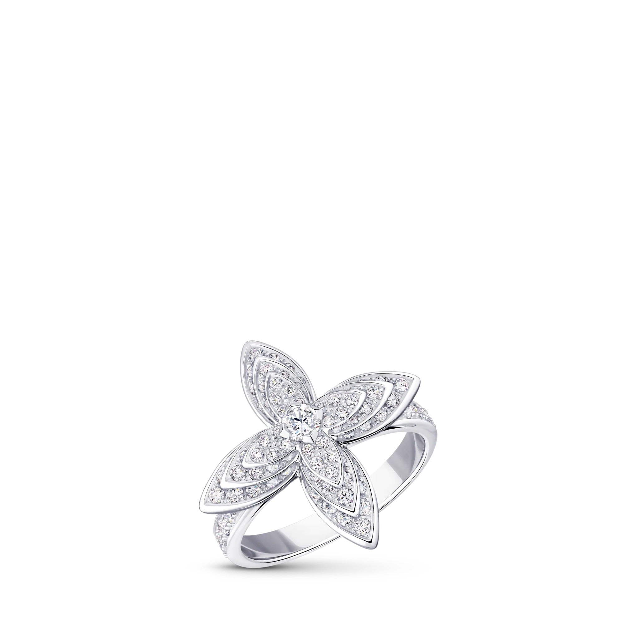 Idylle Blossom Ring, White Gold & Diamonds