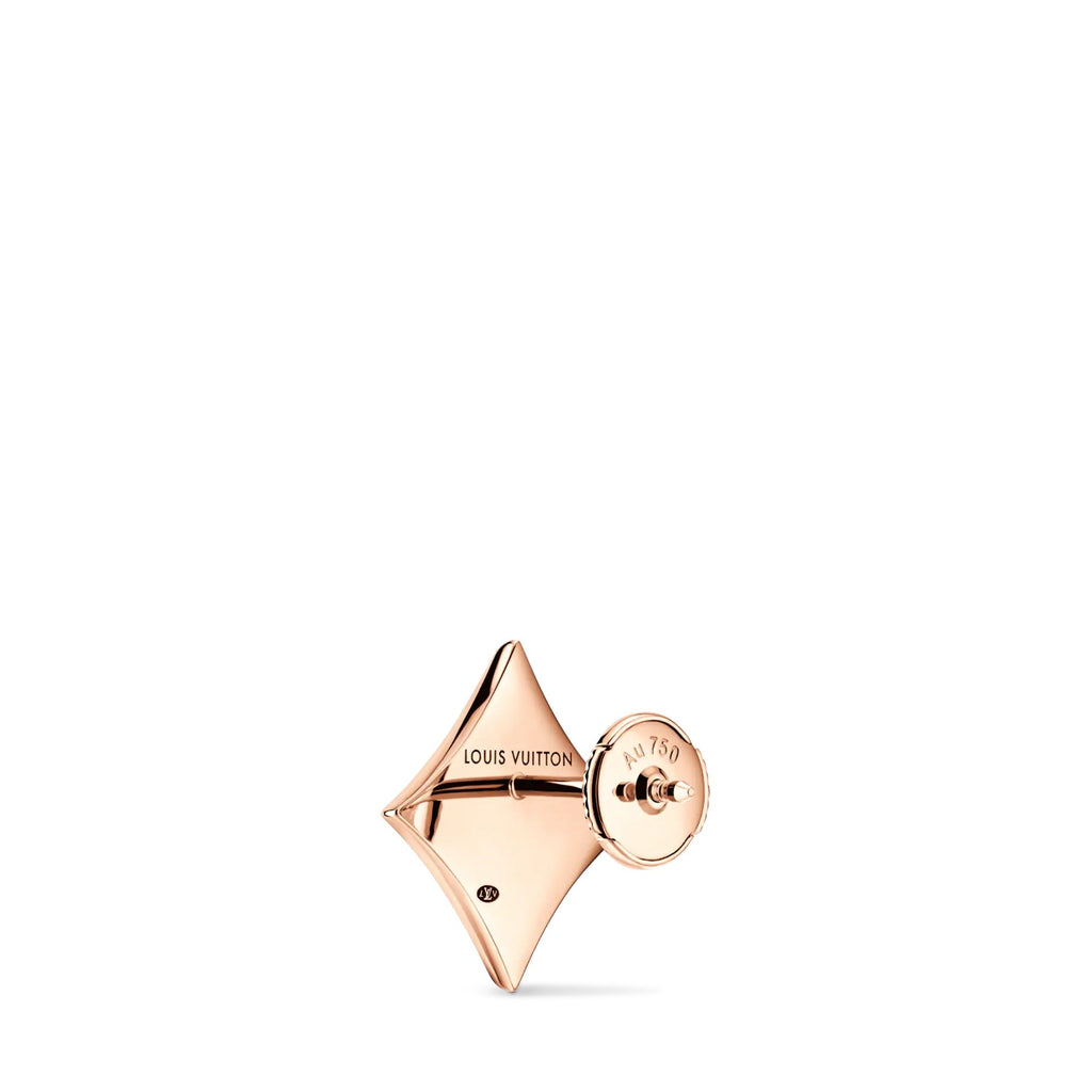 Color Blossom BB Star Ear Stud, Pink Gold and Pink Mother-of-Pearl - Per Unit