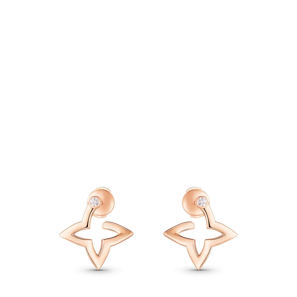 Ombre Blossom Mini Hoops, Pink Gold and Diamonds