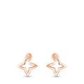 Ombre Blossom Mini Hoops, Pink Gold and Diamonds