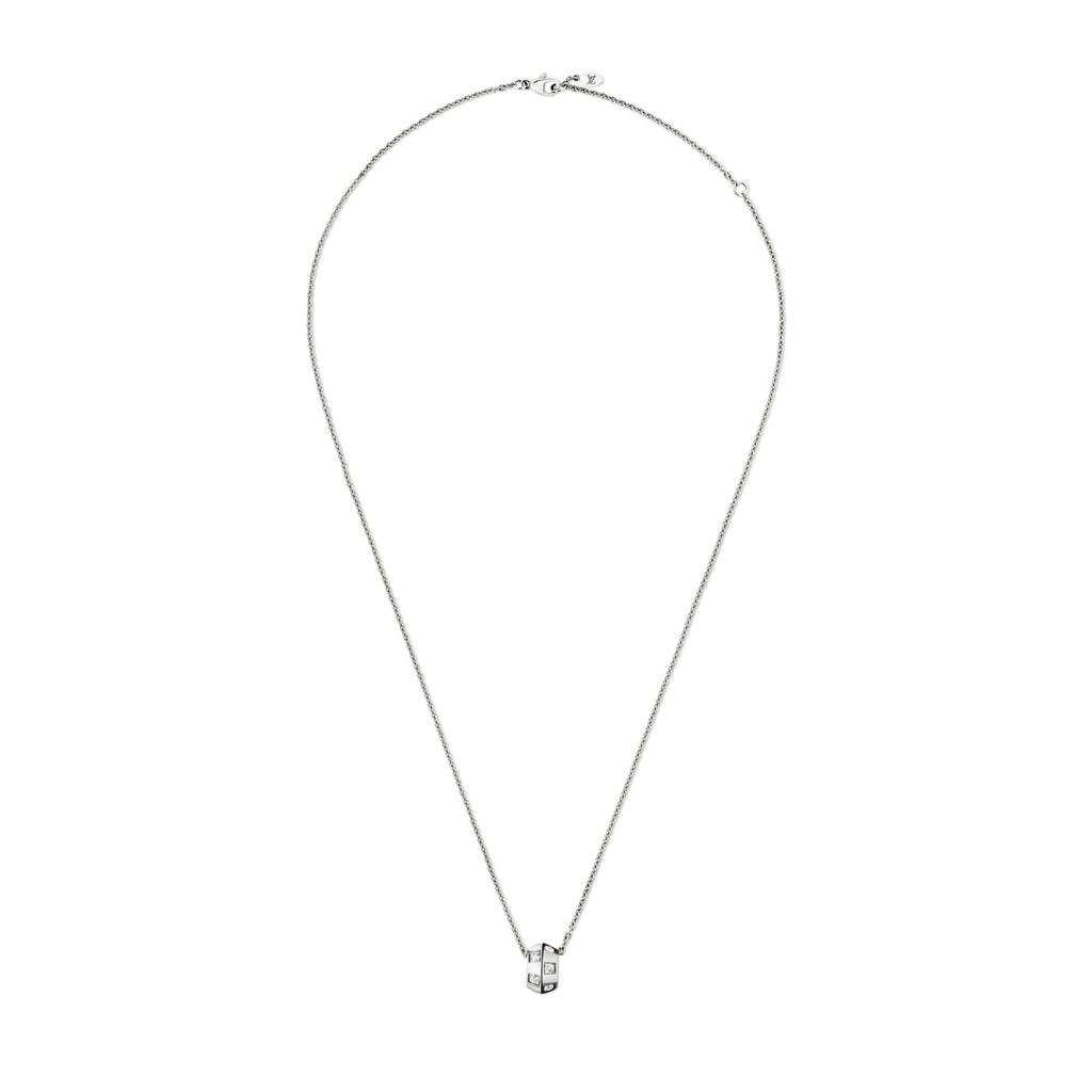 Le Damier de Louis Vuitton Pendant, White Gold and Diamonds