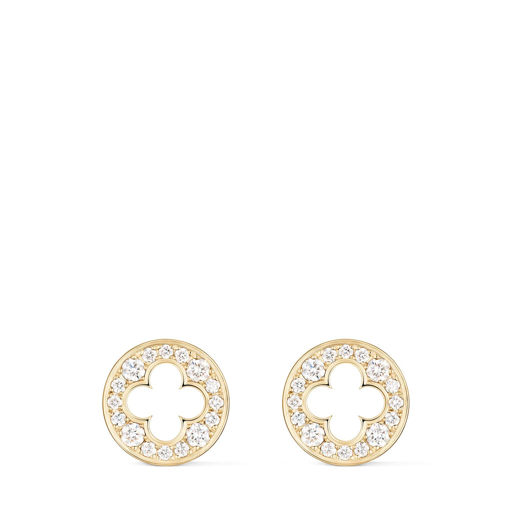 Empreinte Ear Studs, Yellow Gold and Diamonds