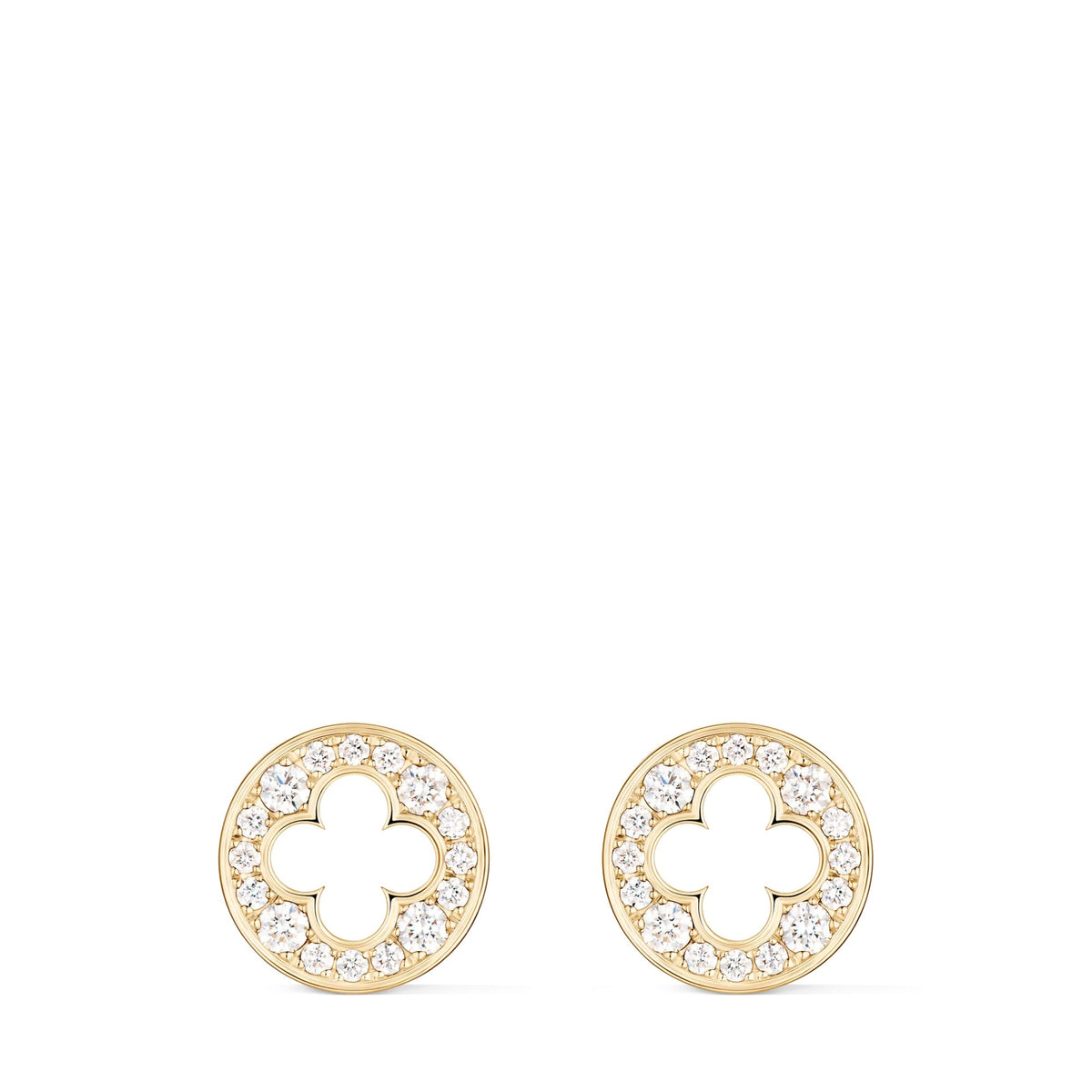 Empreinte Ear Studs, Yellow Gold and Diamonds