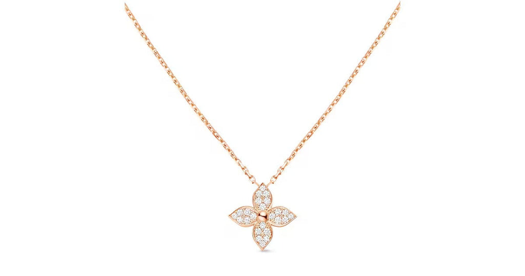 Idylle Blossom Pendant, Pink Gold And Diamonds