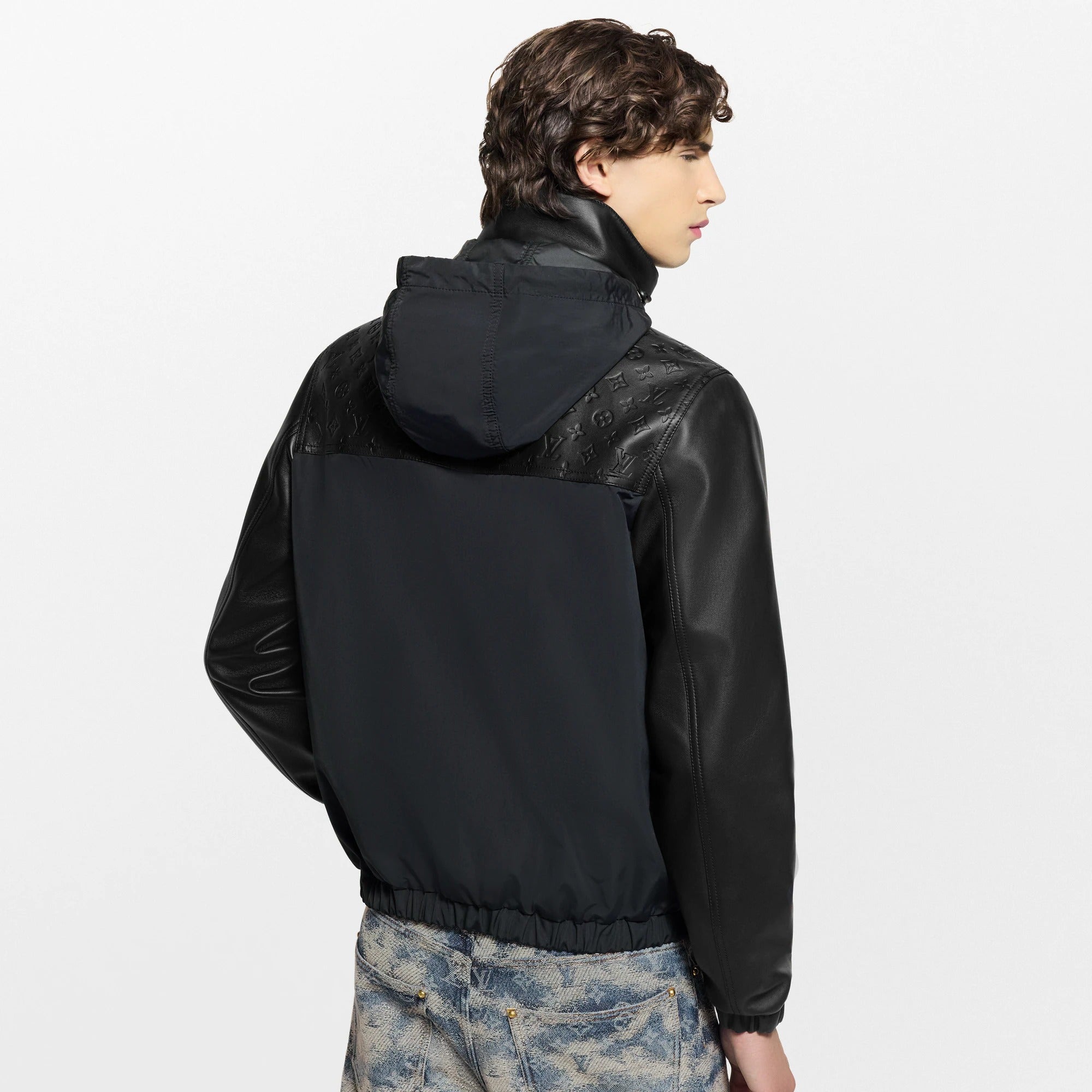 Leather Mix Windbreaker