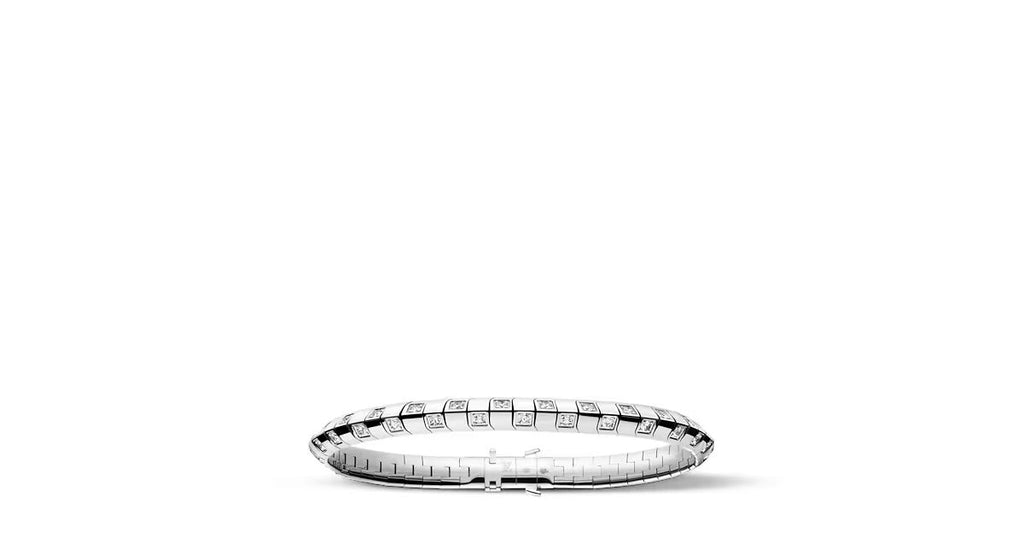 Le Damier de Louis Vuitton Medium Bracelet, White Gold and Diamonds
