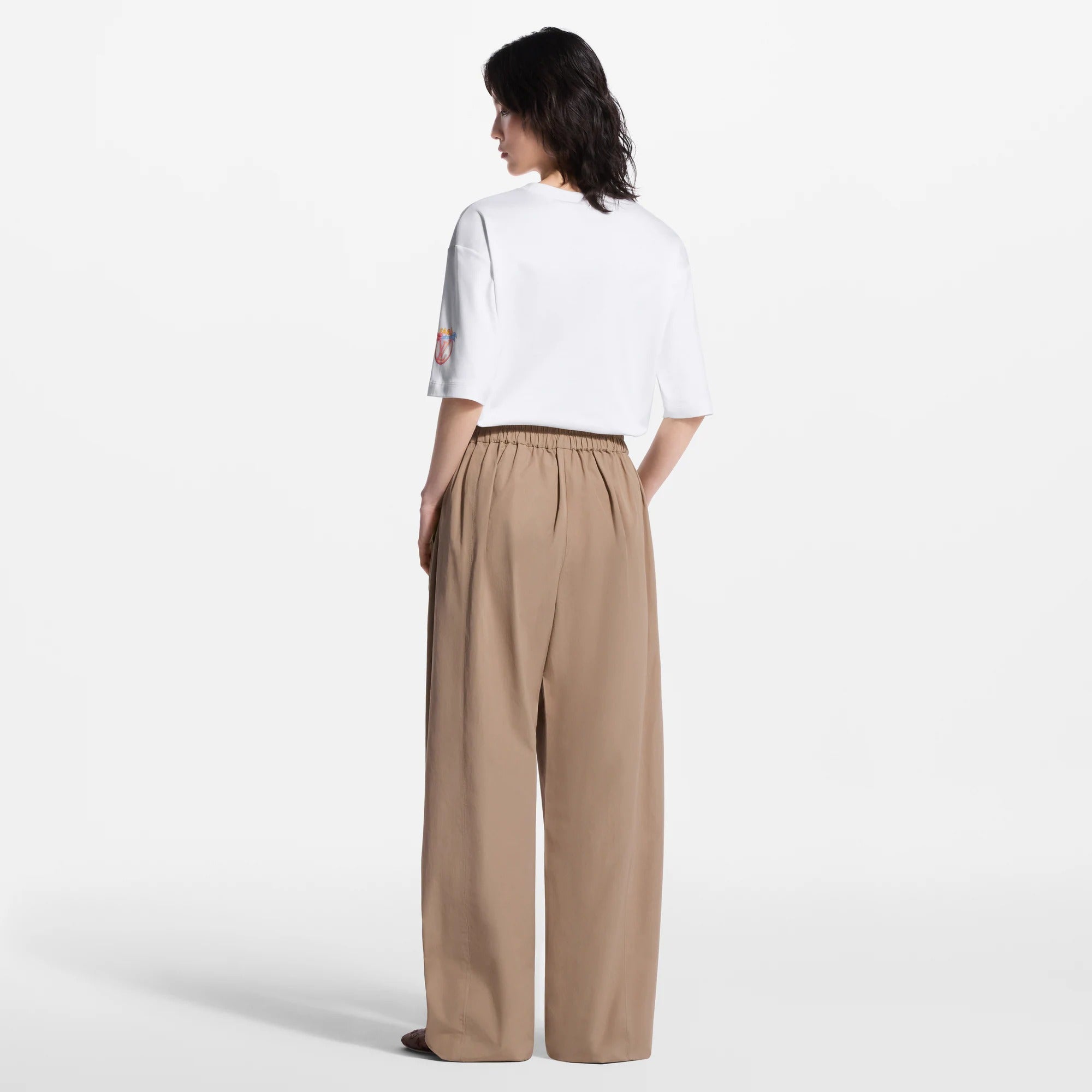 Wide-Leg Cotton Pants