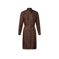 Monogram Silk Shirt Dress