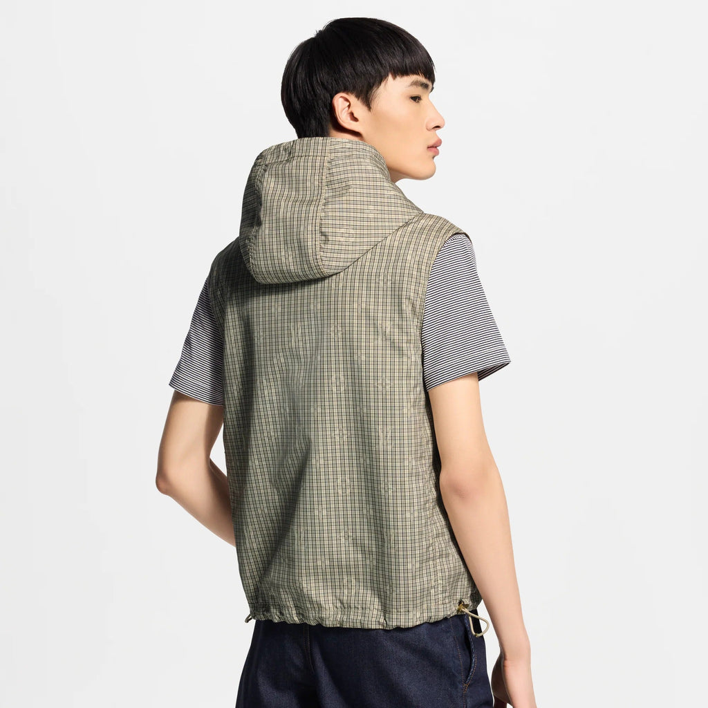 Monogram Check Reversible Leather Gilet