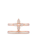 Idylle Blossom Two-Row Ring, Pink Gold And Diamonds