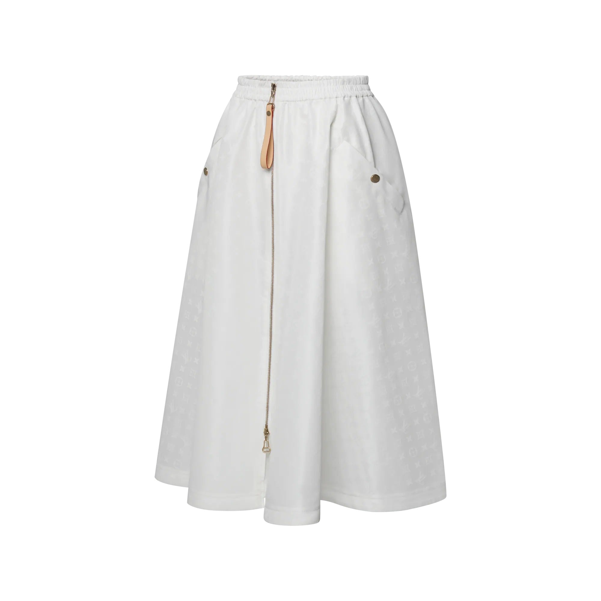 Monogram Zipper Front Skirt