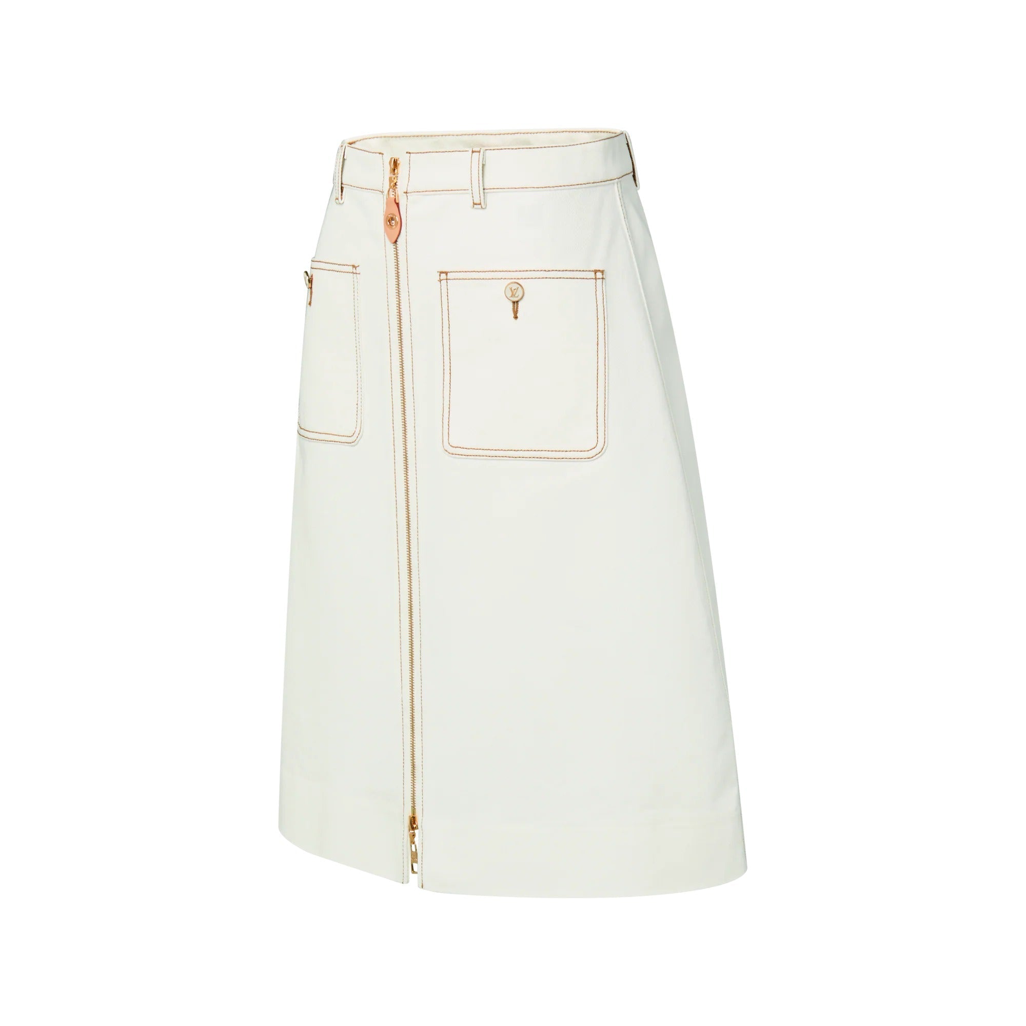 Contrast Stitch Utility Skirt