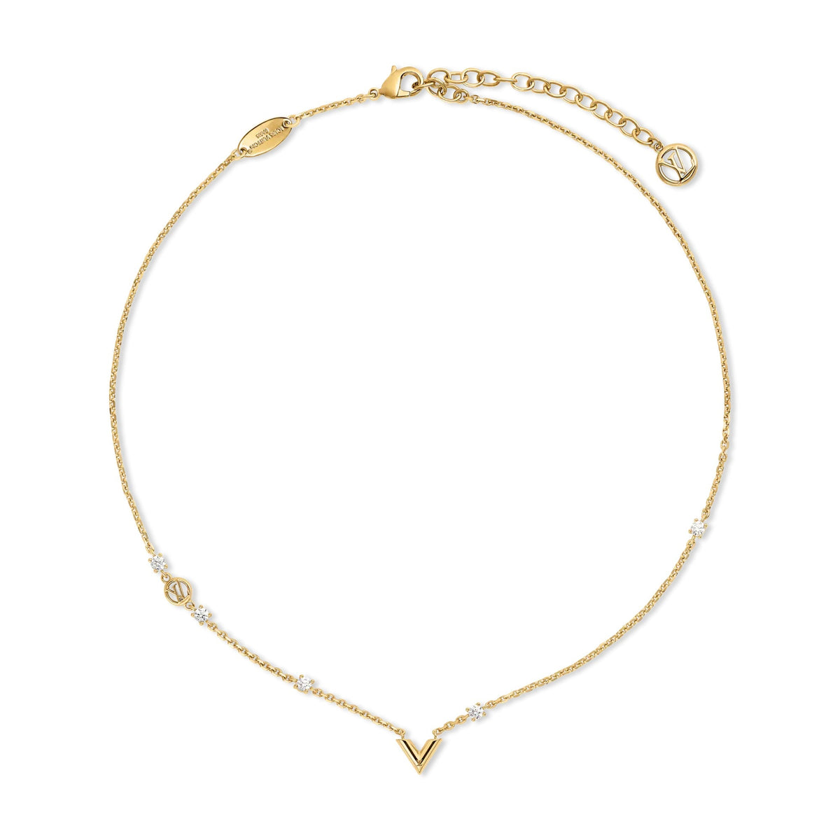 Essential V Strass PM Necklace