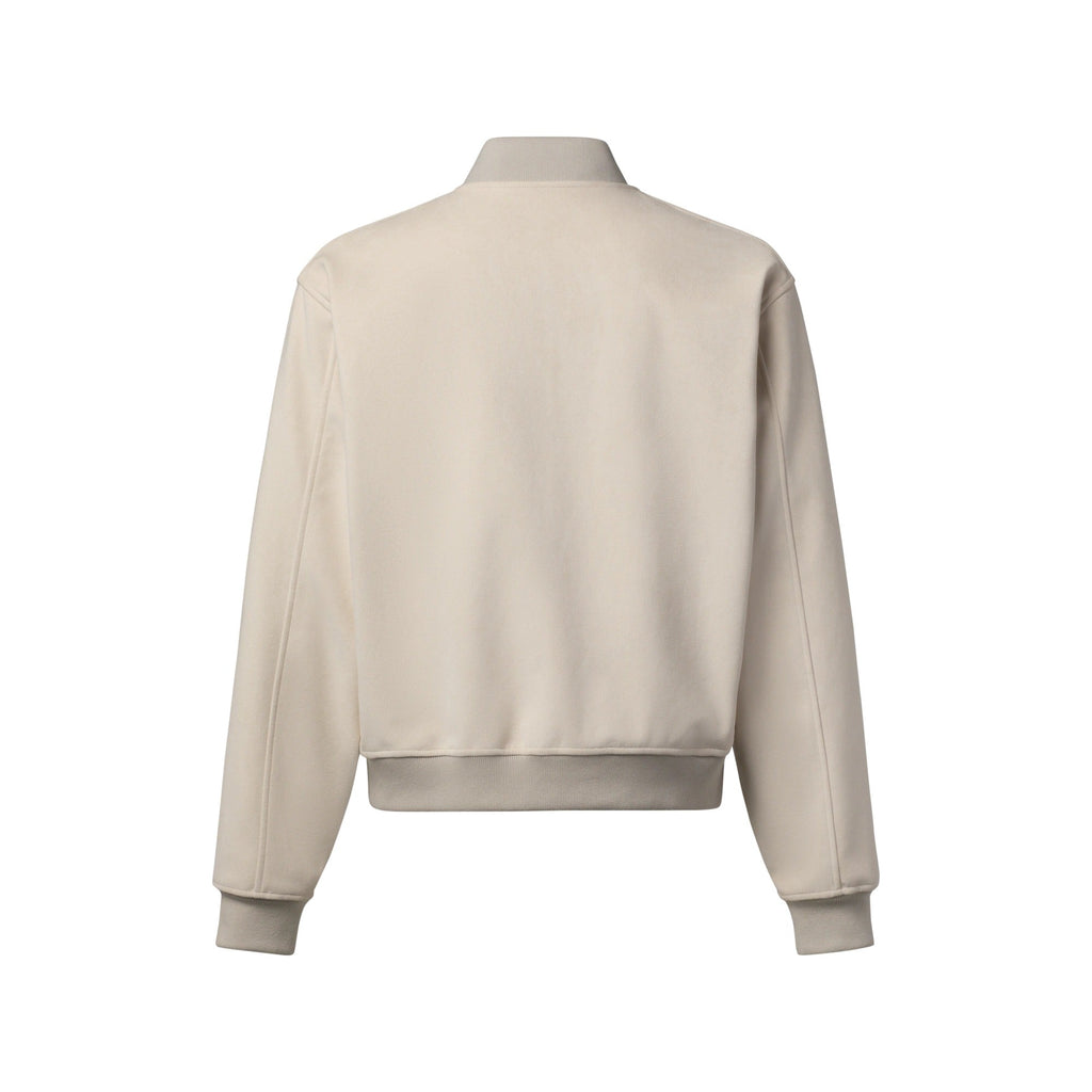 Suede-Like Bomber Blouson