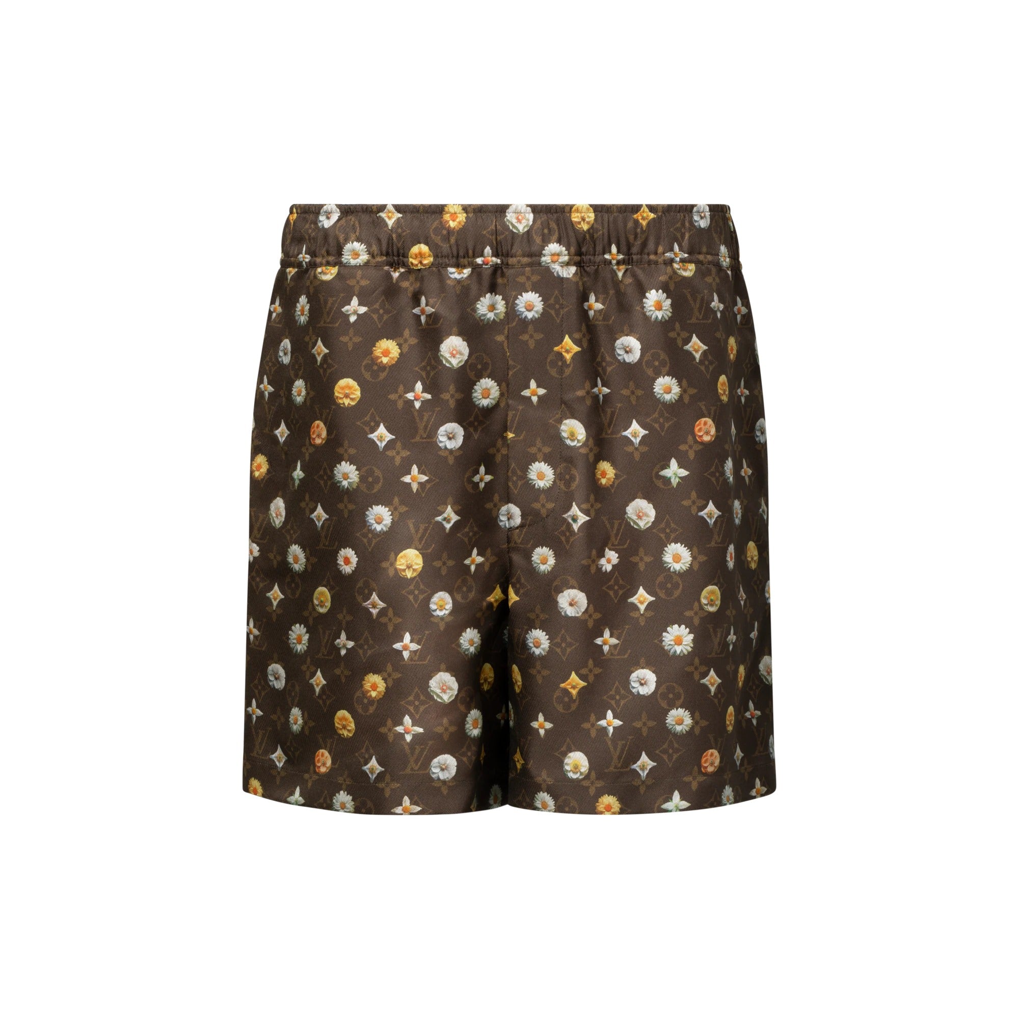 Monogram Printed Silk Shorts