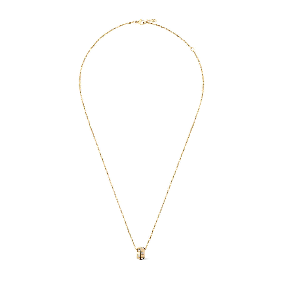 Le Damier de Louis Vuitton Pendant, Yellow Gold and Diamonds