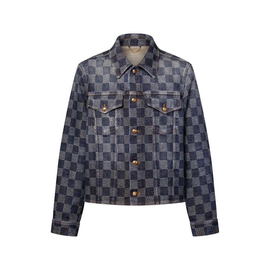 Damier Denim Long-Sleeved Shirt