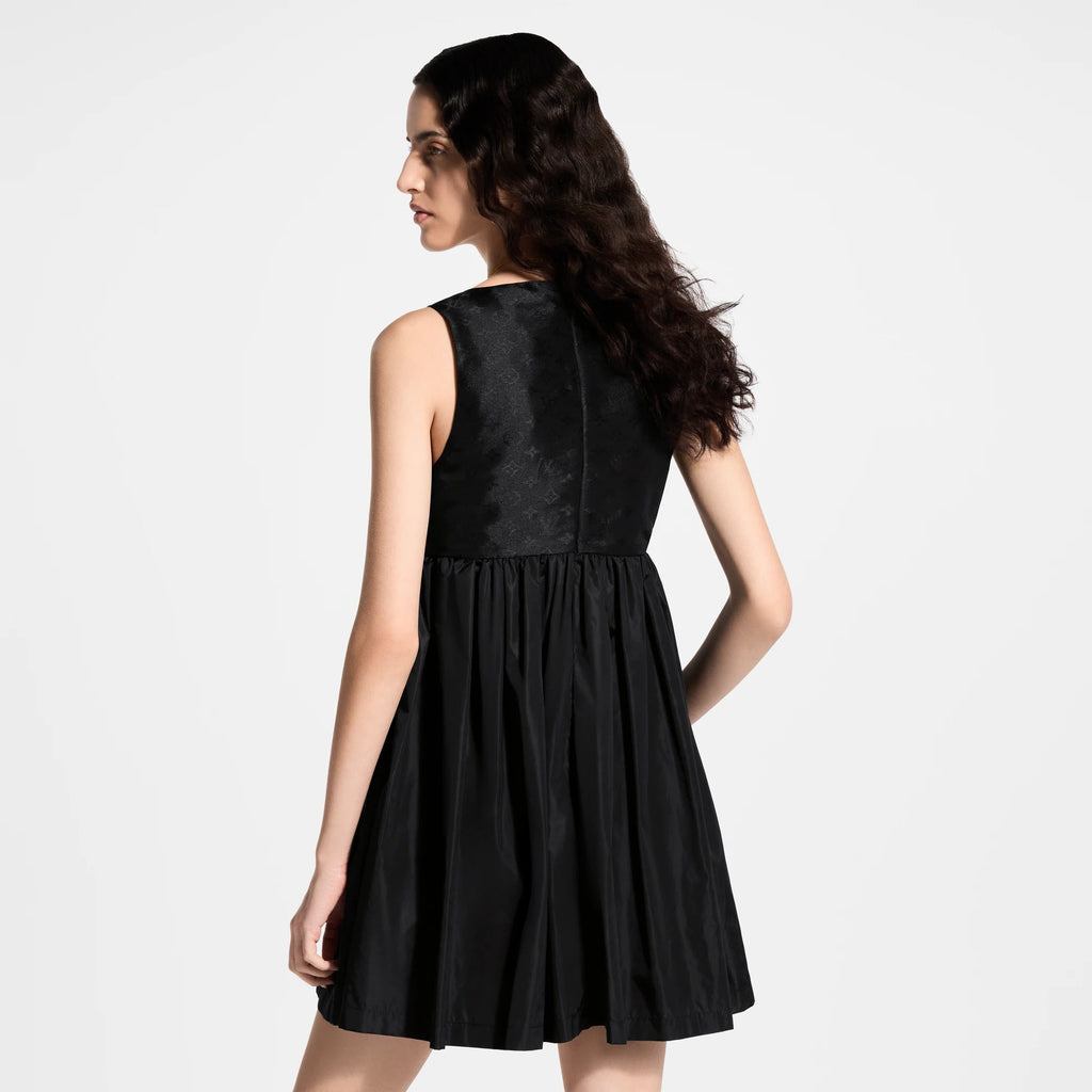 Monogram Accent Babydoll Dress