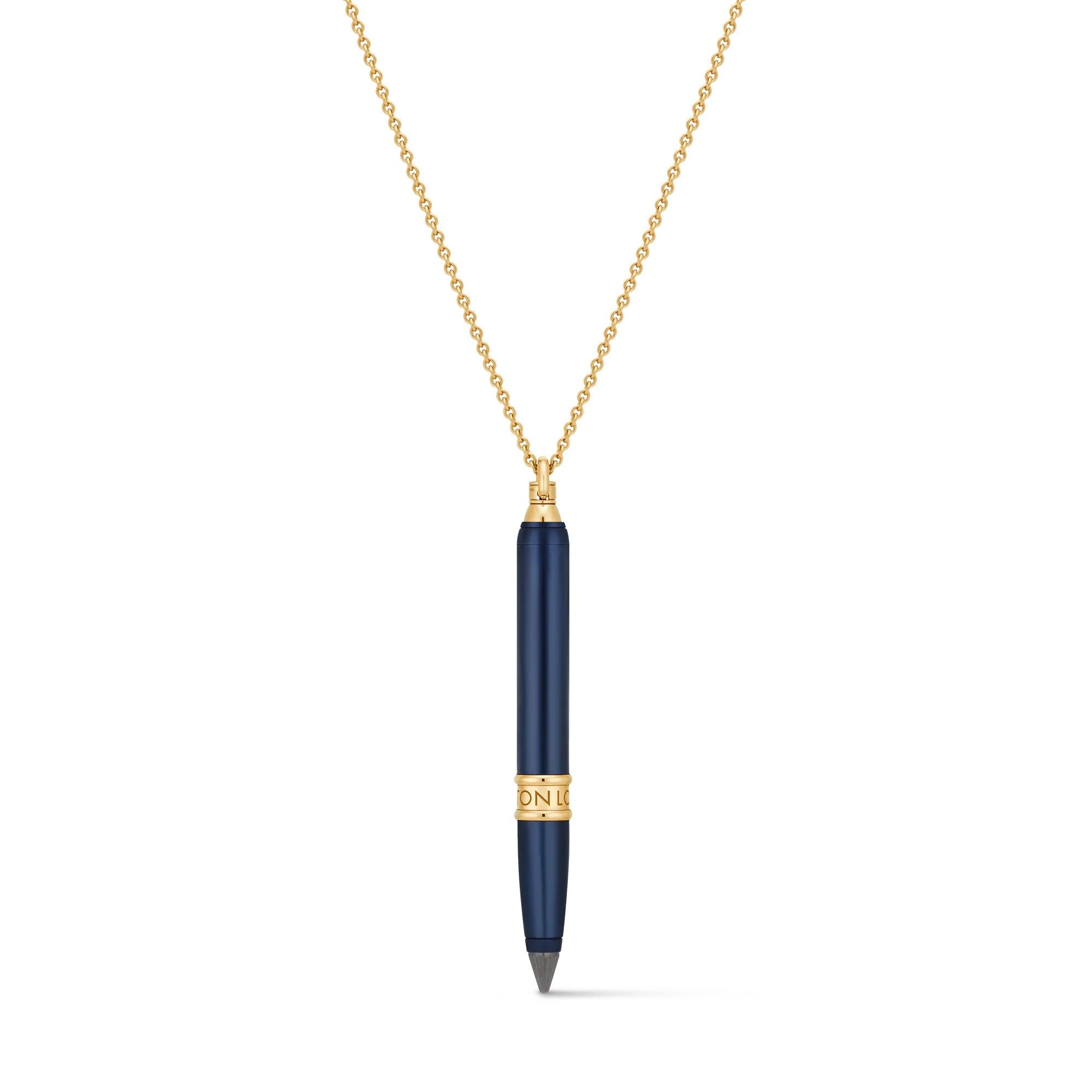 Les Gastons Vuitton Designer Pendant, Yellow Gold and Blue Titanium