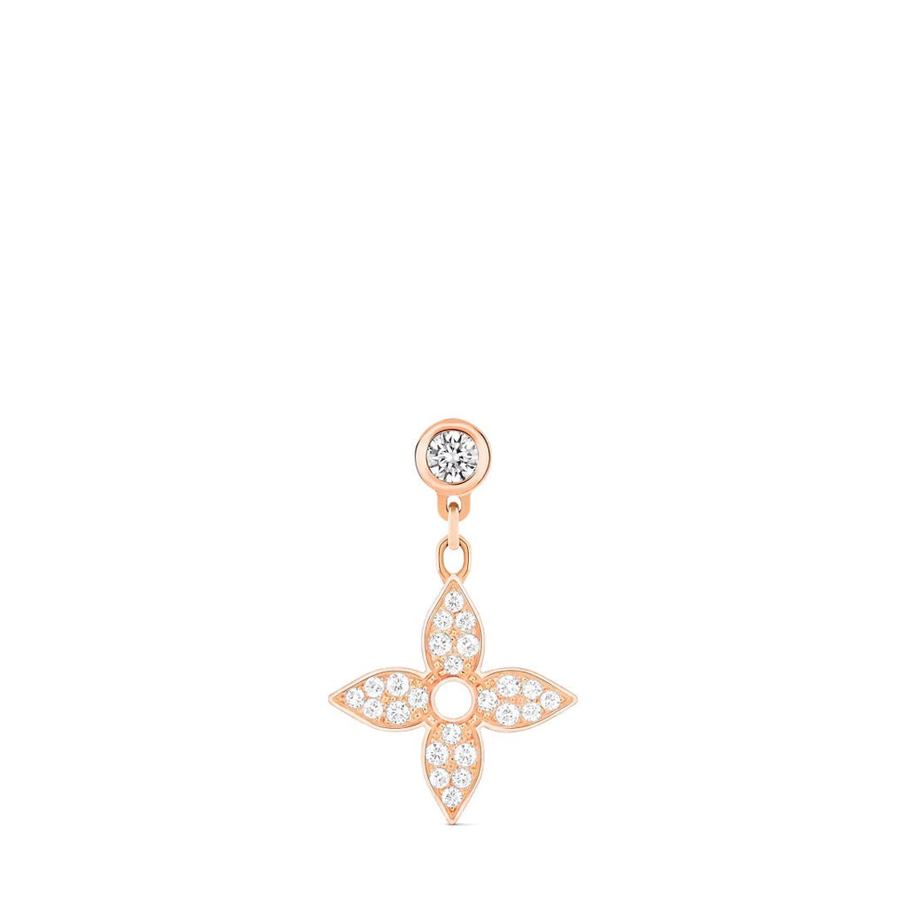 Idylle Blossom Ear Stud, Pink Gold And Diamonds - Per Unit