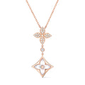 Color Blossom M Star Multi-Motif Pendant, Pink Gold, White Mother-of-Pearl and Diamonds