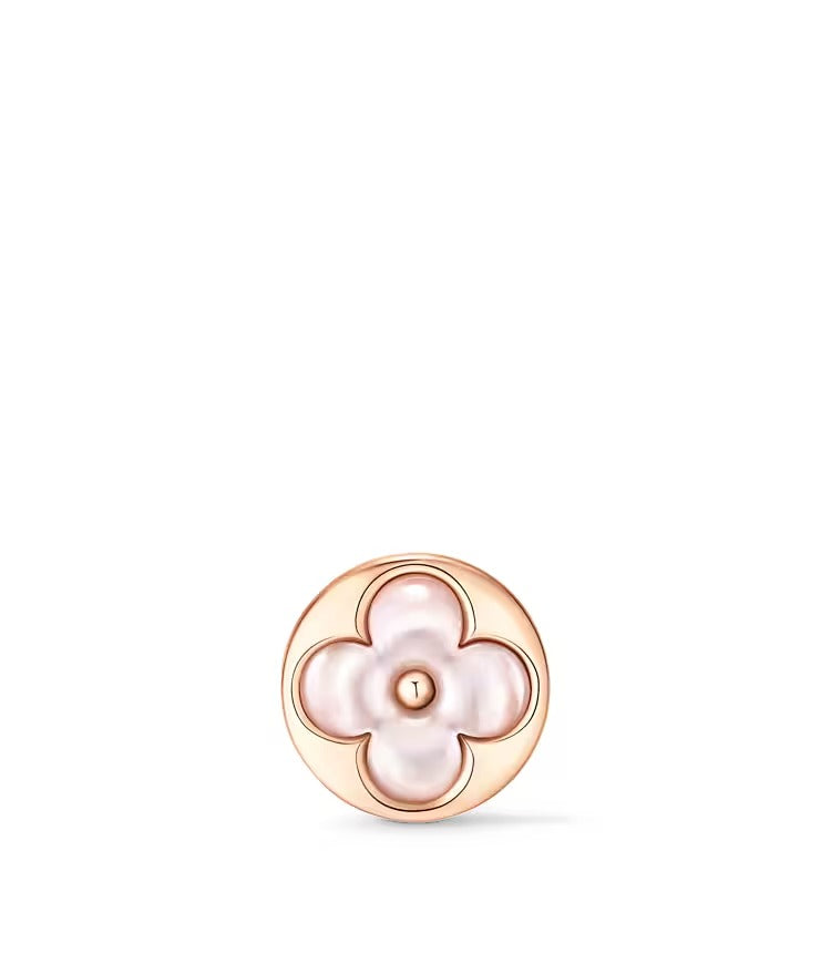 Color Blossom BB Sun Ear Stud, Pink Gold and Pink Mother-of-Pearl - Per Unit
