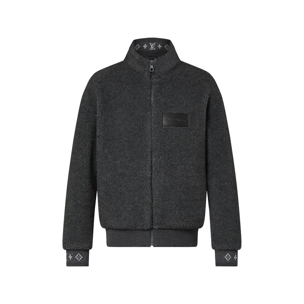 Leather Patch Fleece Blouson