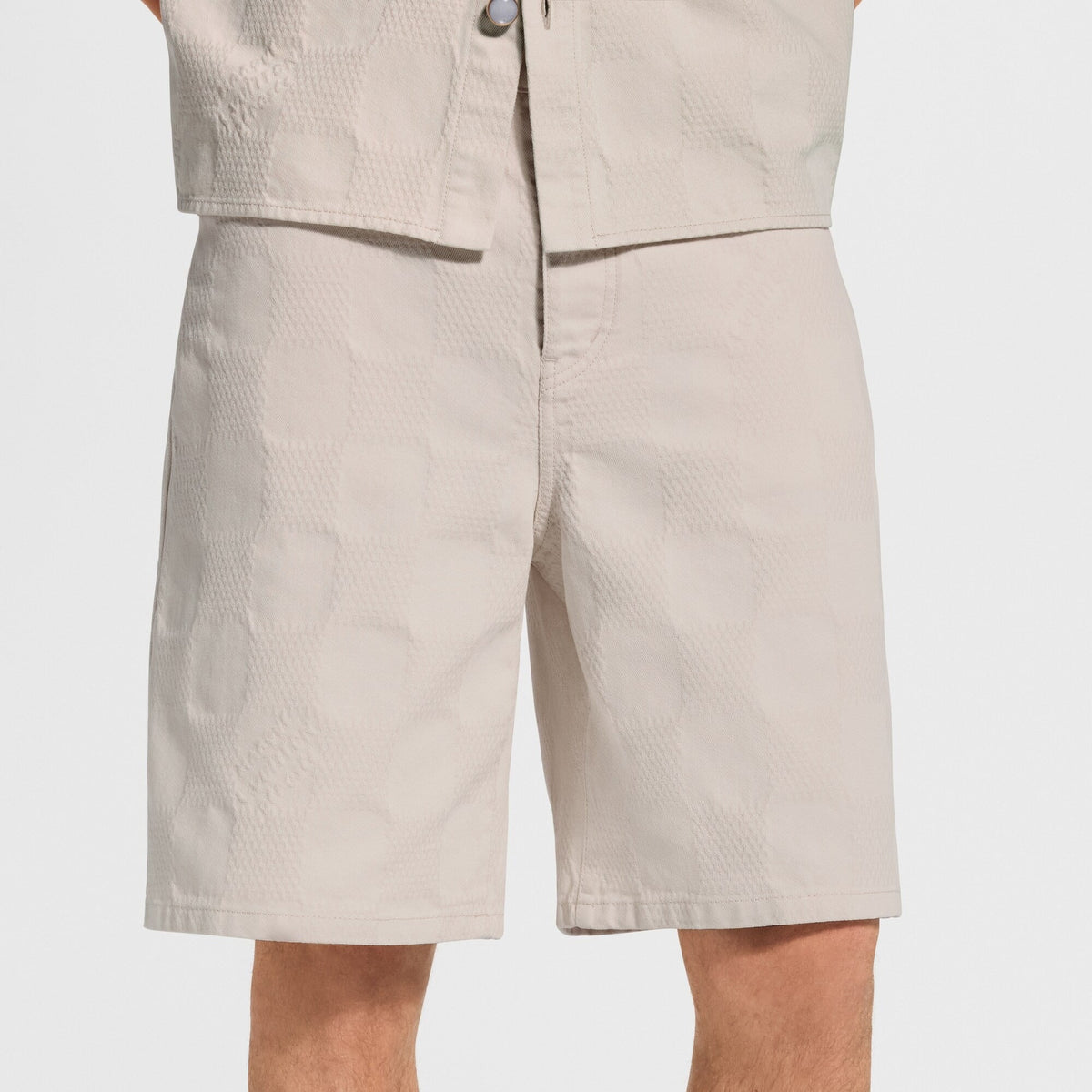 Damier 3D Light Denim Shorts