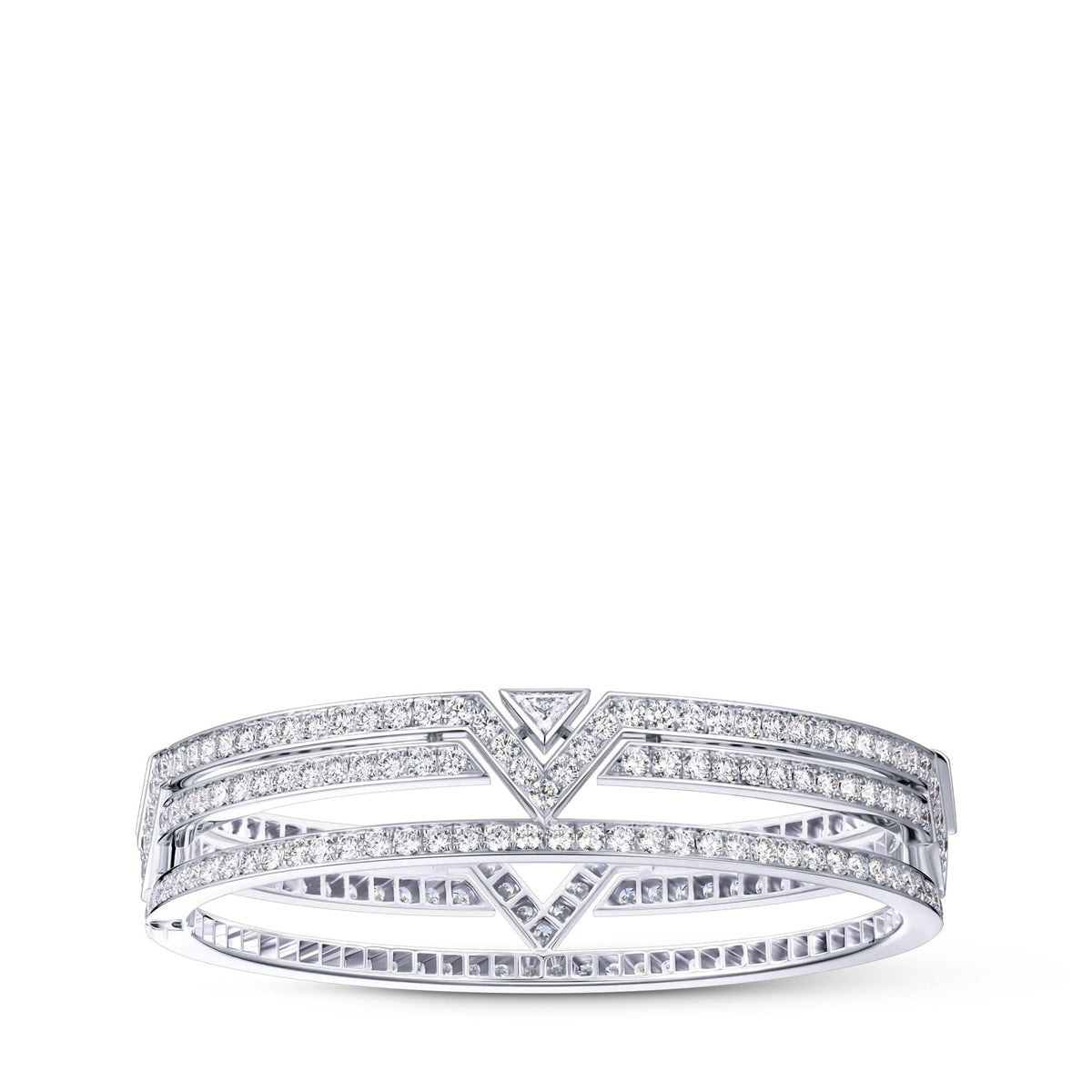 Pure V Bracelet, White Gold and Diamonds