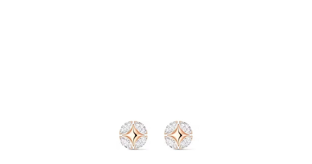 Galaxie Ear Studs, Rose Gold and Diamonds