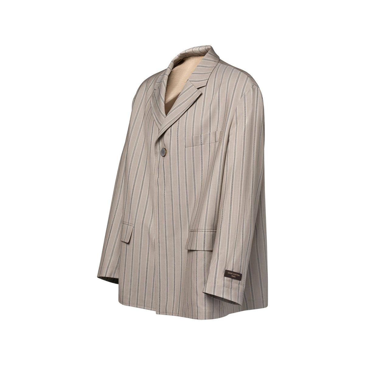 Striped Lightweight Wool Silk Jacket