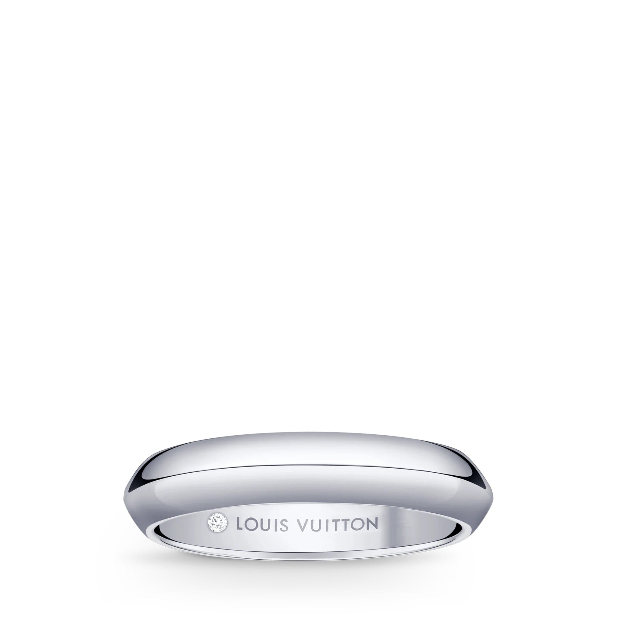 LV Diamonds 4mm Band, Platinum