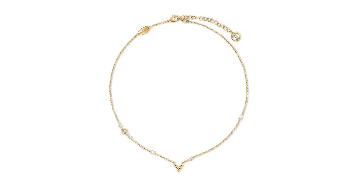 Essential V Strass PM Necklace