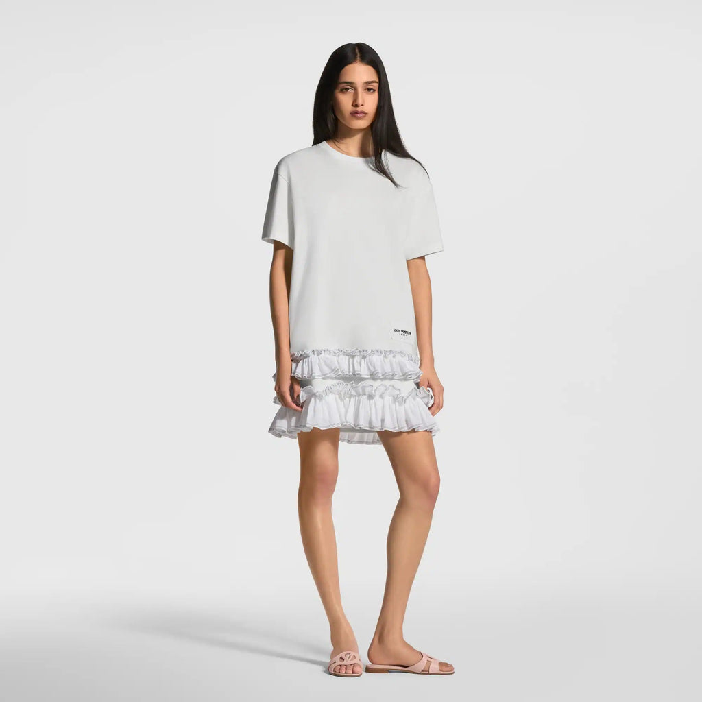 Ruffle Trim T-Shirt Dress