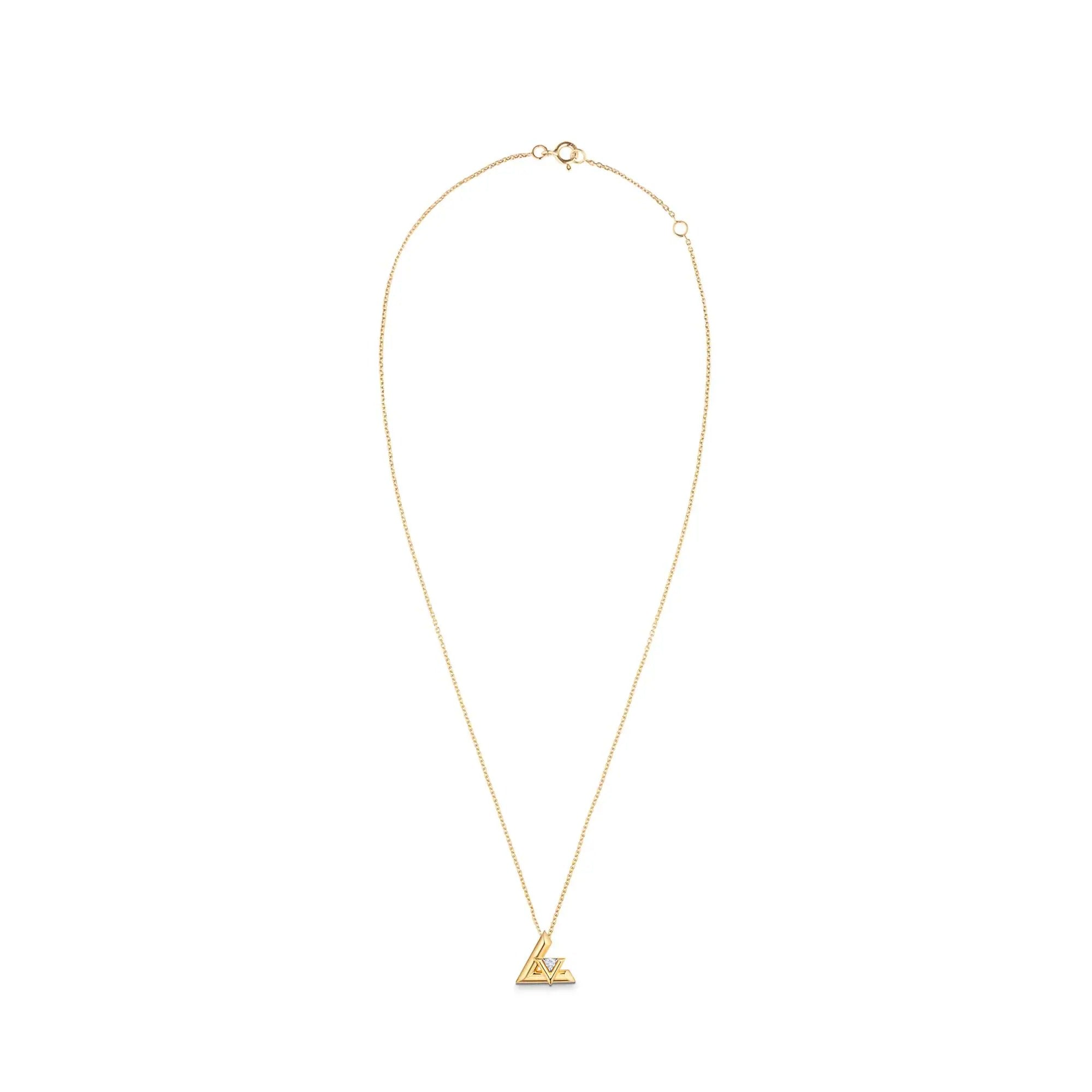 LV Volt One Small Pendant, Yellow Gold And Diamond
