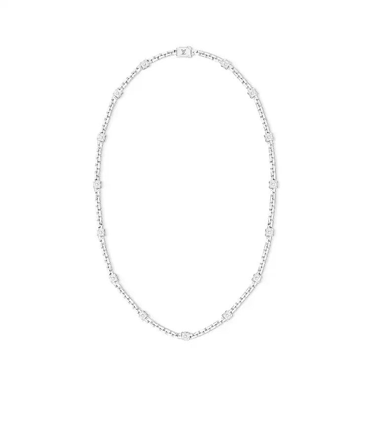 Les Gastons Vuitton Trunk Necklace, White Gold and Diamonds