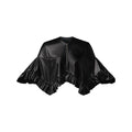 Ruffle Hem Leather Cape