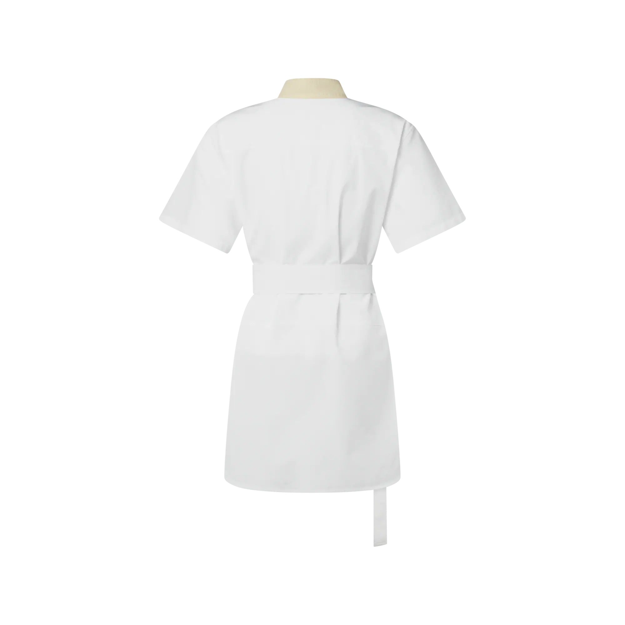 Bib Insert Belted Dress
