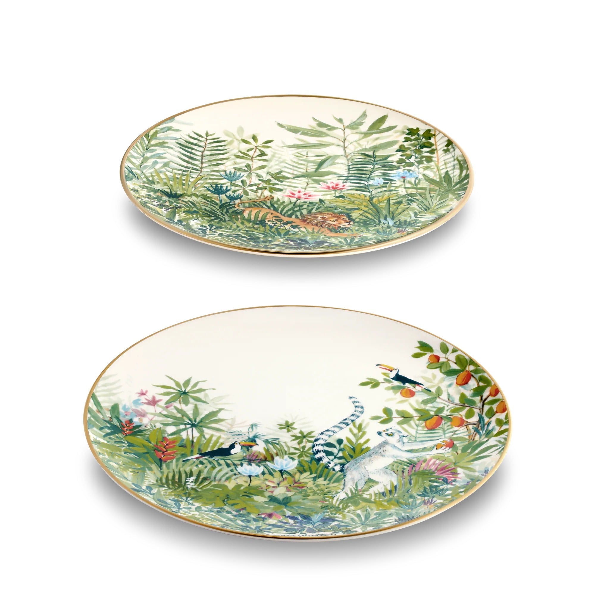 Tropical Jungle Set 2 Dessert Plates