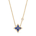 Color Blossom BB Star Pendant, Yellow Gold, Sodalite and Diamond