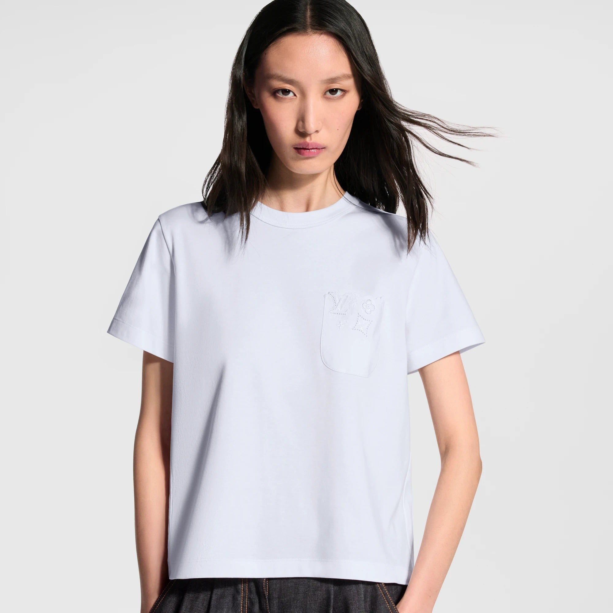 Broderie Anglaise Pocket T-Shirt