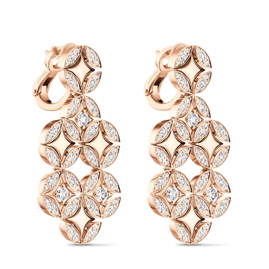 Galaxie Earrings, Rose Gold and Diamonds
