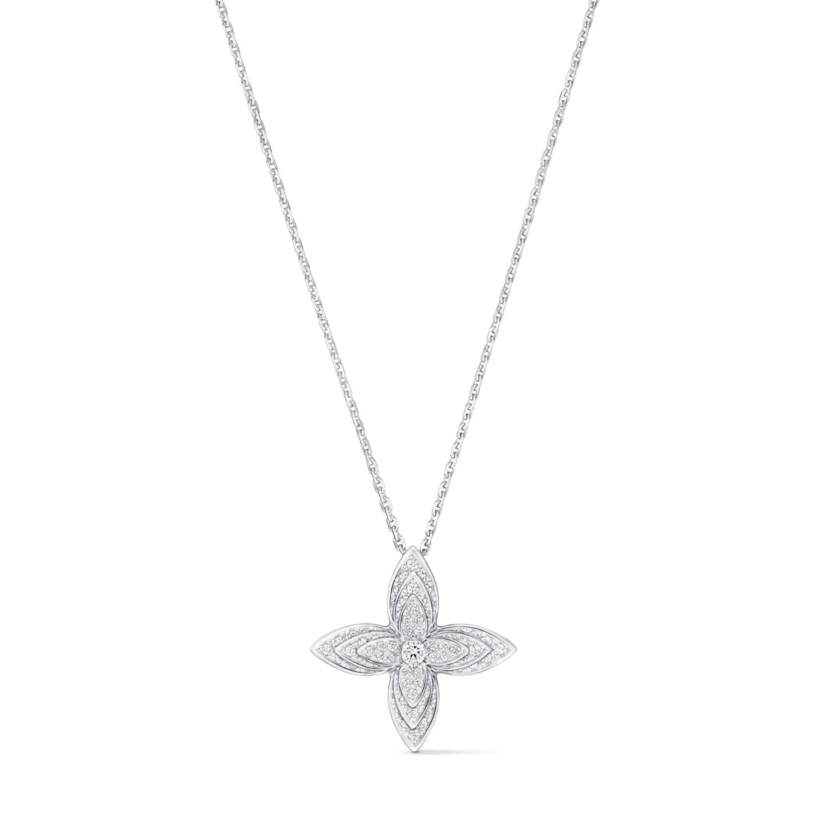 Idylle Blossom Pendant, White Gold & Diamonds