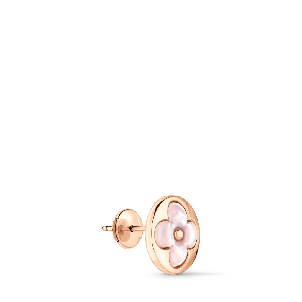 Color Blossom BB Sun Ear Stud, Pink Gold and Pink Mother-of-Pearl - Per Unit