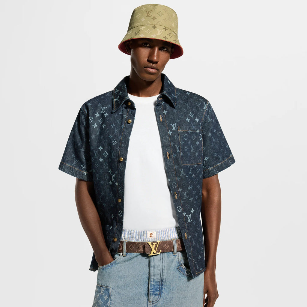 LV Initiales Monogram Denim 40mm Belt