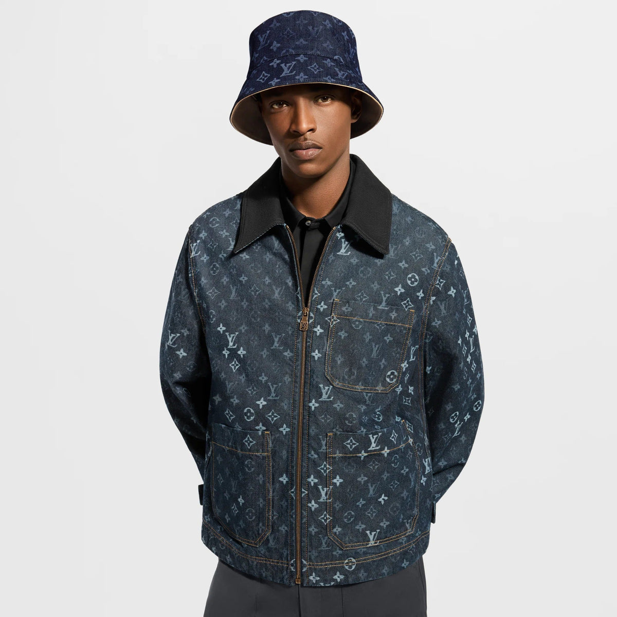 Monogram Denim Workwear Jacket