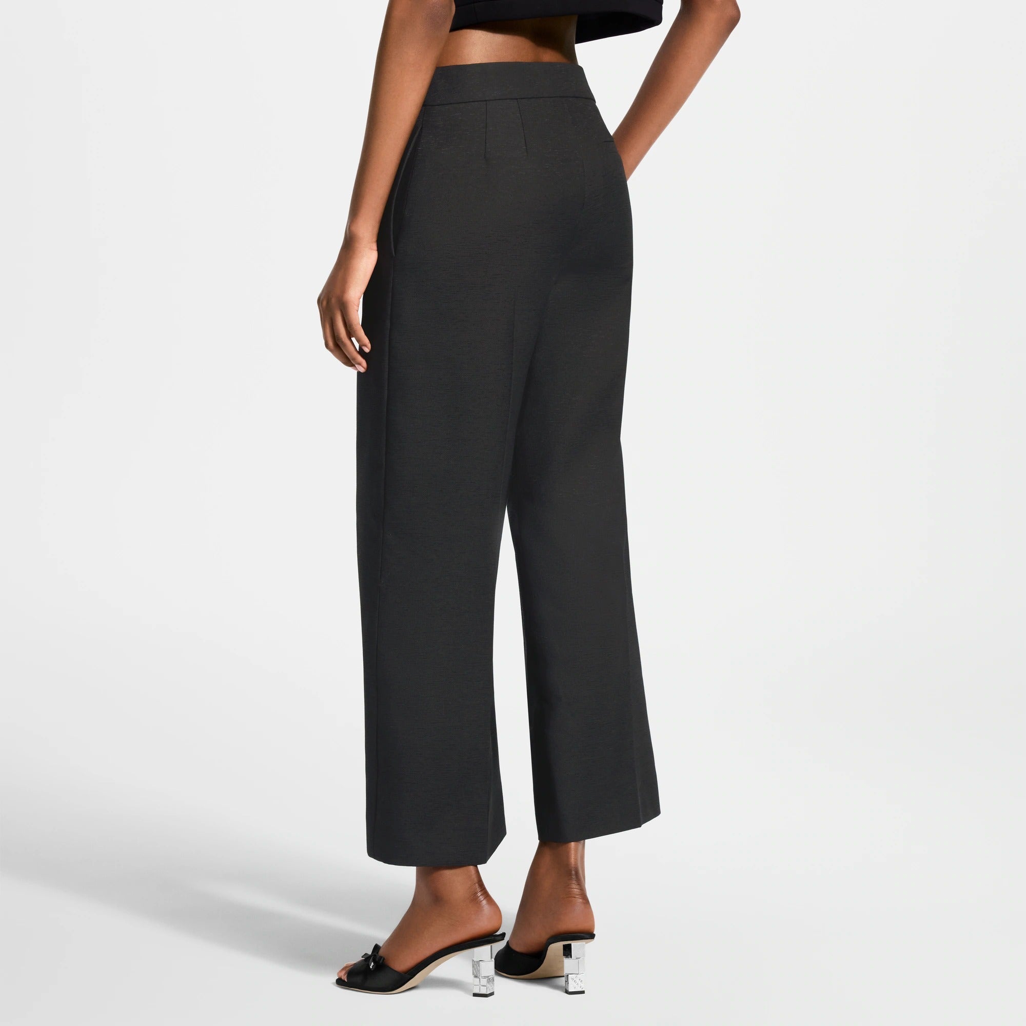 Leather Tie Mikado Pants