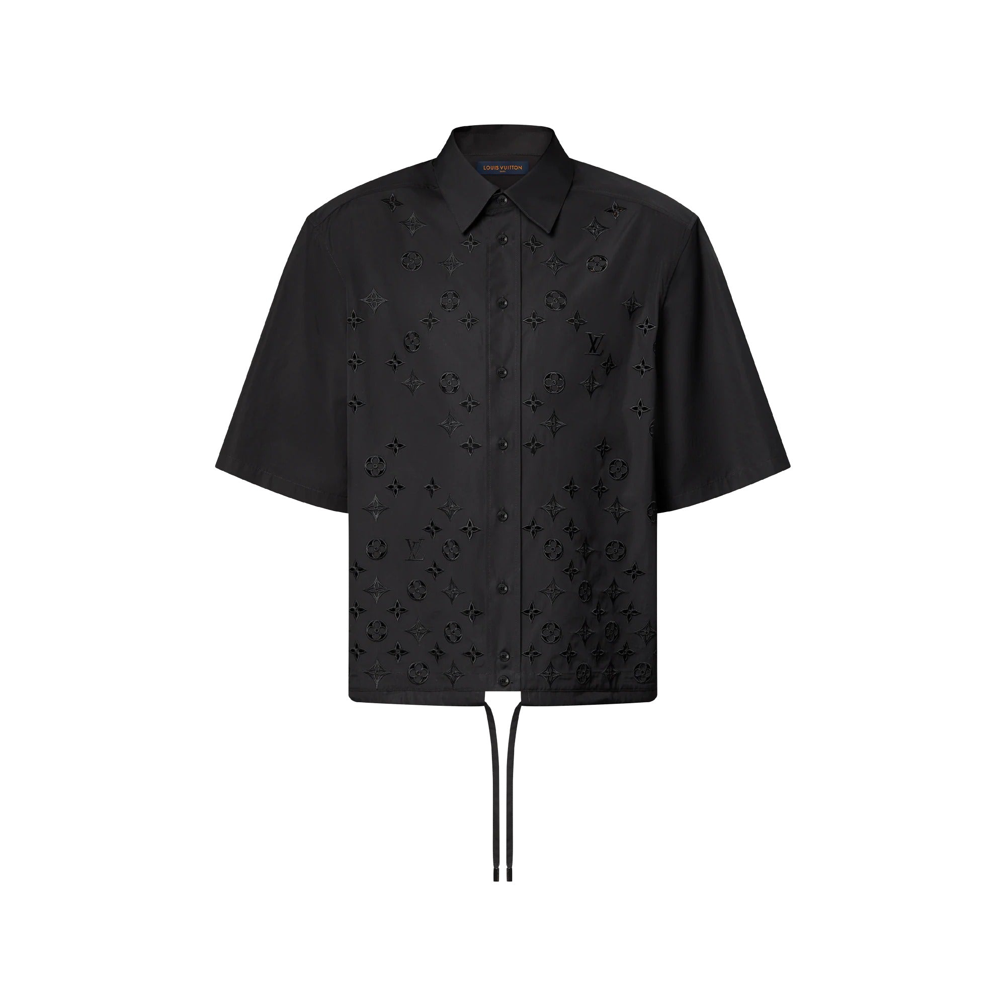 Monogram Flowers Embroidered Short-Sleeved Shirt